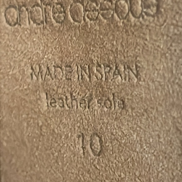 andre assous erika espadrille wedge sliver sandal made in Spain size 10 - Picture 9 of 9